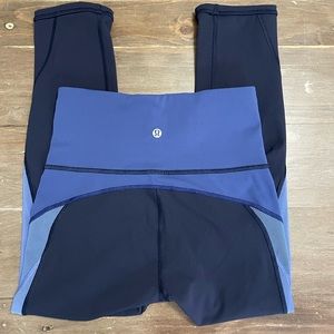 Lululemon Like-New Two-Toned Navy/Blue Leggings